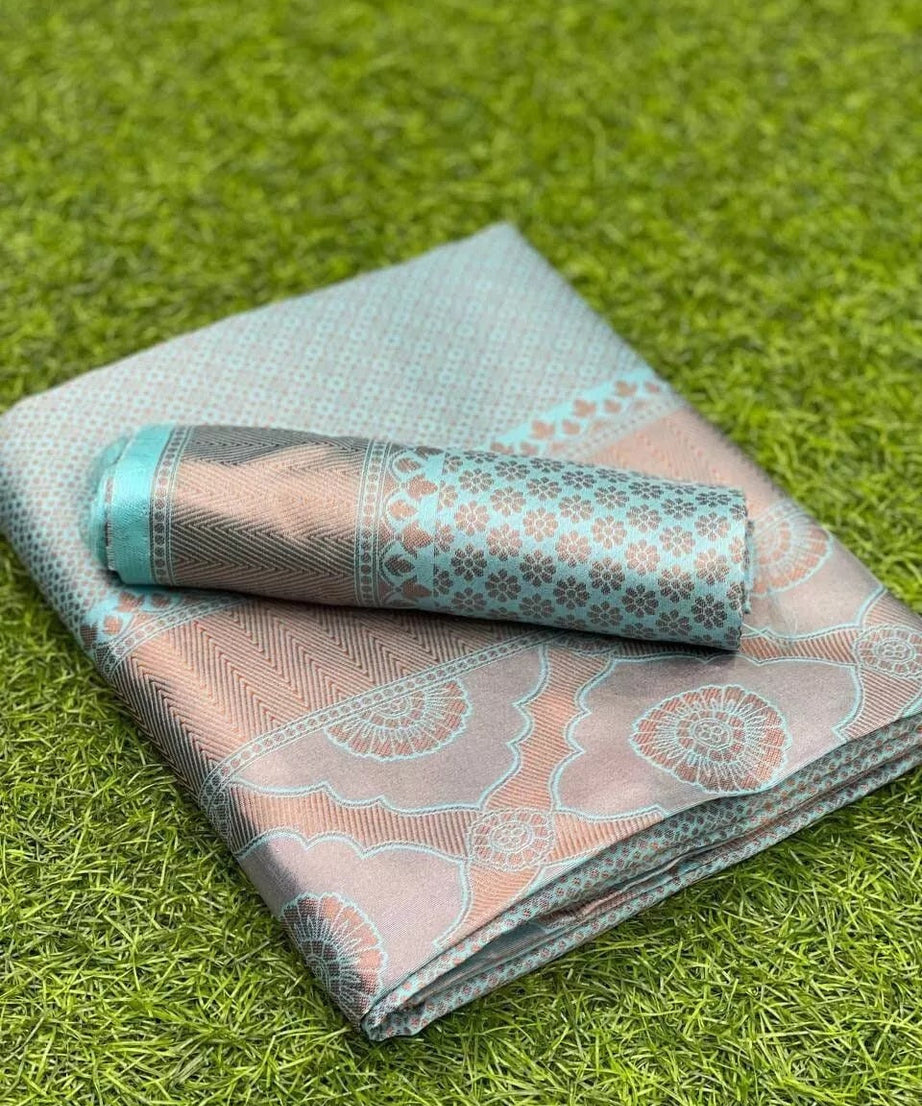 Bollywood Banarasi Soft Silk Saree For Women's, Fancy Style Sari & Blouse