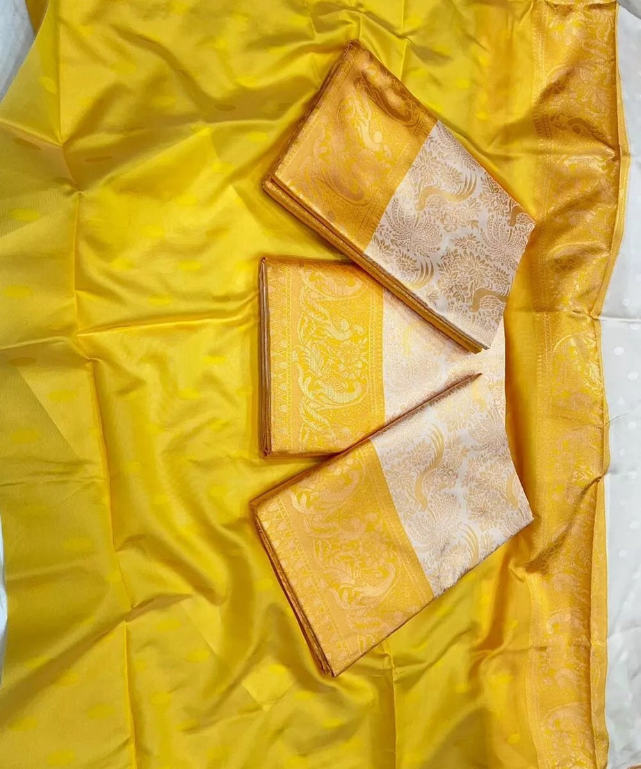 Designer Festival Collection Soft Lichi Silk Saree & Blouse