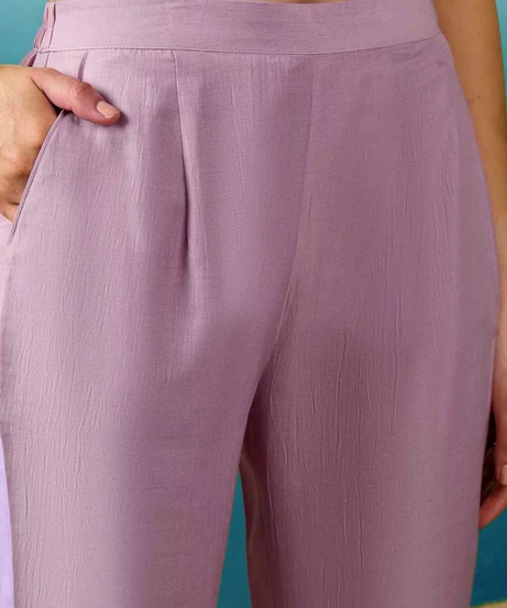 Beautiful Trending Silk Blend With Embroidy Work Kurti/Bottom With Dupatta Set 12-BS