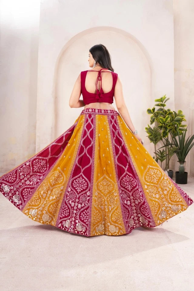 Function Premium Georgette Wedding Stitched Lehenga Blouse With Dupatta 15-MA