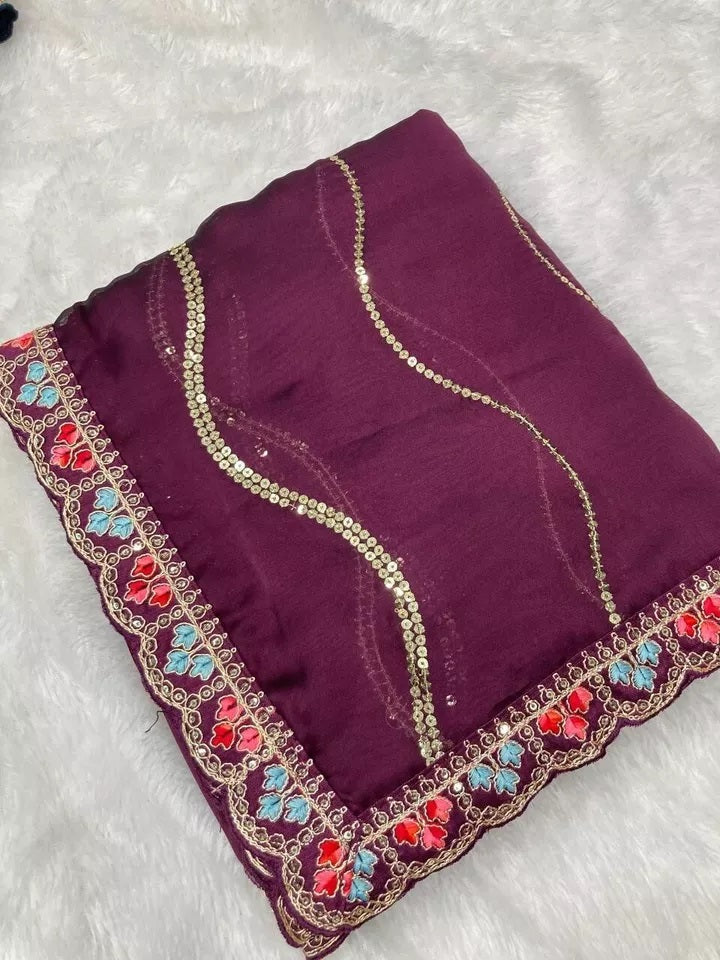 Women's Wedding Special Rangoli Silk Saree,Indian Party Wear Sari & Blouse