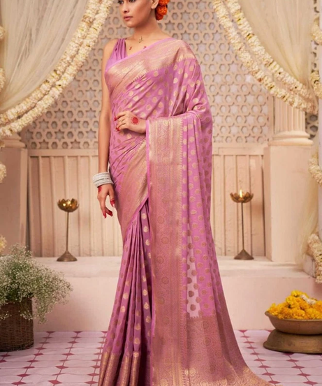 Trending Banarasi Soft Silk Wedding Wear Saree With Blouse 11-KT