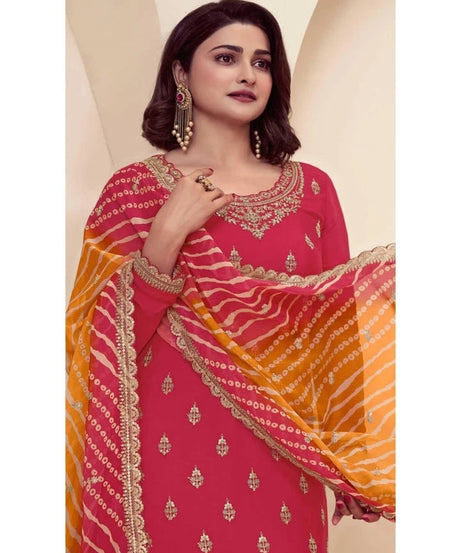 Traditional Designer Heavy Chinon , Wedding Wear Top Bottom, Dupatta