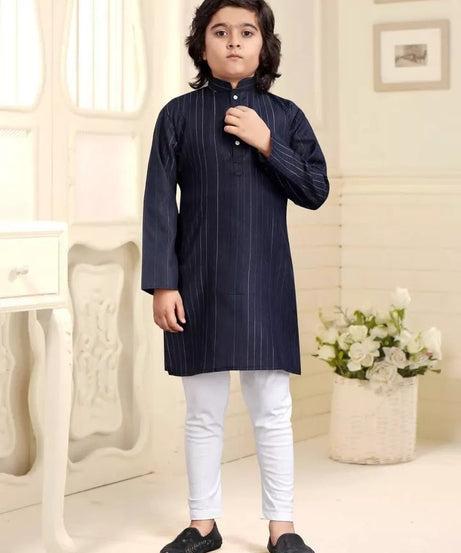Designer Wedding Wear Pure Cotton Kurta Pajama Set For Kid's & Boy's