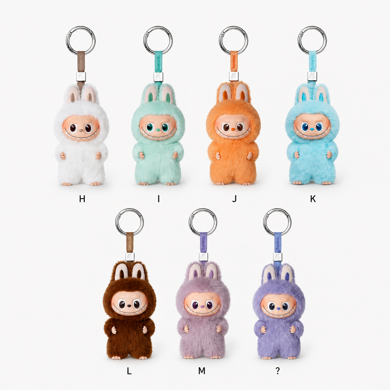 Labubu Plush Keychain | Cute Bunny Monster Bag Charm | Collectible Plush Doll Key Ring | Backpack & Purse Accessory