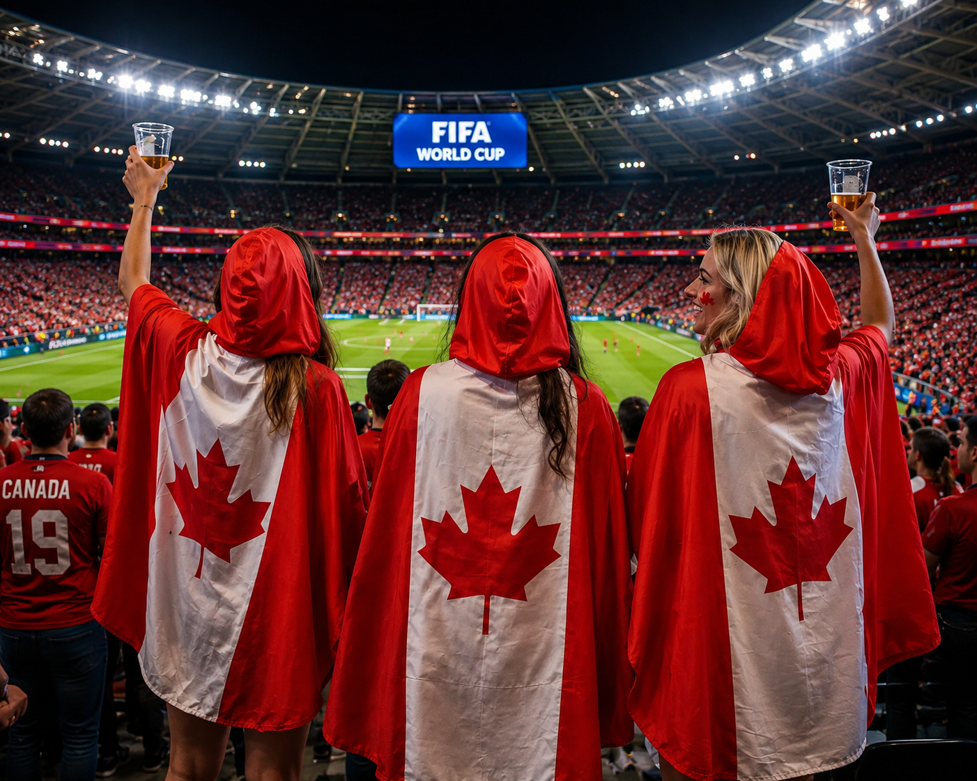 Hooded Football Fan Flag Cape Poncho for Soccer Match Party