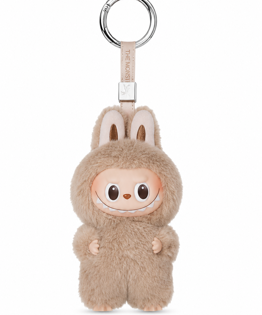 Labubu Plush Keychain | Cute Bunny Monster Bag Charm | Collectible Plush Doll Key Ring | Backpack & Purse Accessory