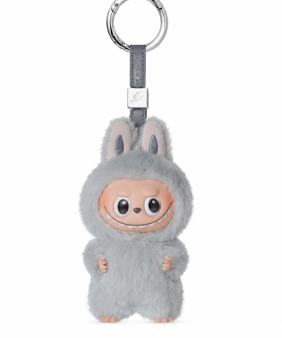 Labubu Plush Keychain | Cute Bunny Monster Bag Charm | Collectible Plush Doll Key Ring | Backpack & Purse Accessory