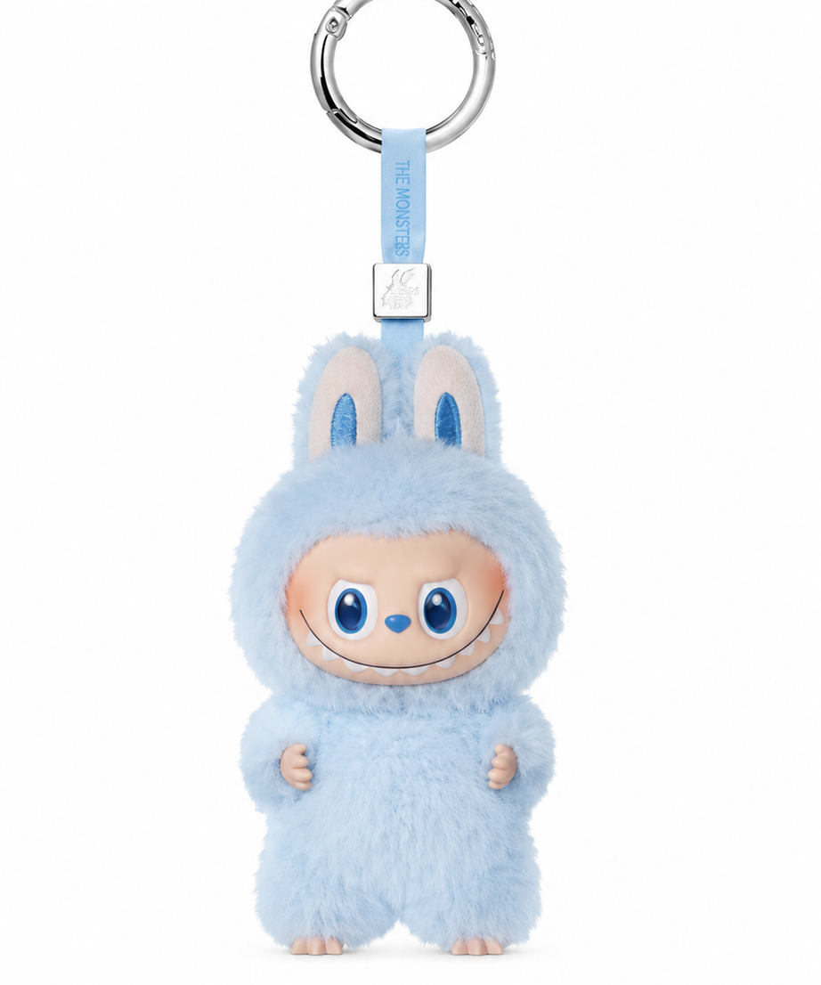 Labubu Plush Keychain | Cute Bunny Monster Bag Charm | Collectible Plush Doll Key Ring | Backpack & Purse Accessory