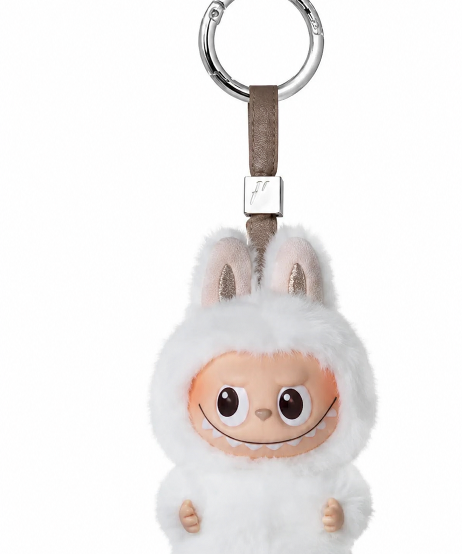 Labubu Plush Keychain | Cute Bunny Monster Bag Charm | Collectible Plush Doll Key Ring | Backpack & Purse Accessory