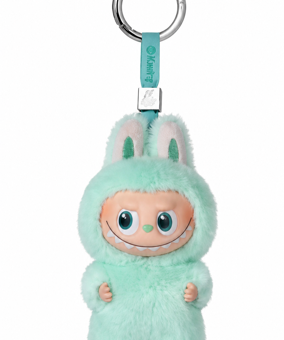Labubu Plush Keychain | Cute Bunny Monster Bag Charm | Collectible Plush Doll Key Ring | Backpack & Purse Accessory