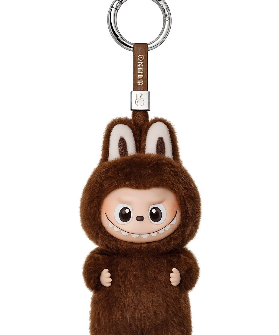 Labubu Plush Keychain | Cute Bunny Monster Bag Charm | Collectible Plush Doll Key Ring | Backpack & Purse Accessory
