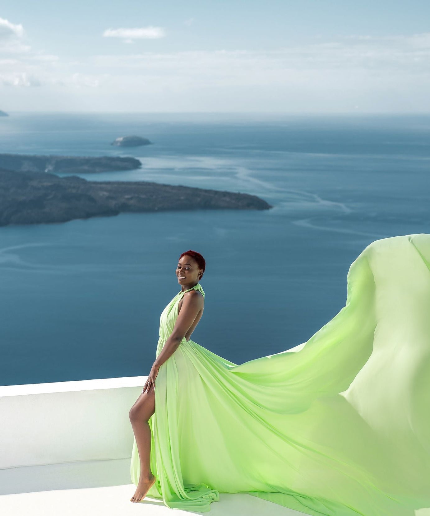 Flying Dress for Photoshoot, Santorini Flying Dress