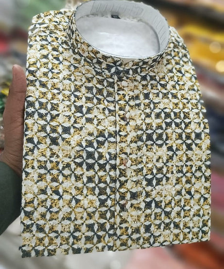 Rayon With Sequence Chikankari Work Kurta pajama Set