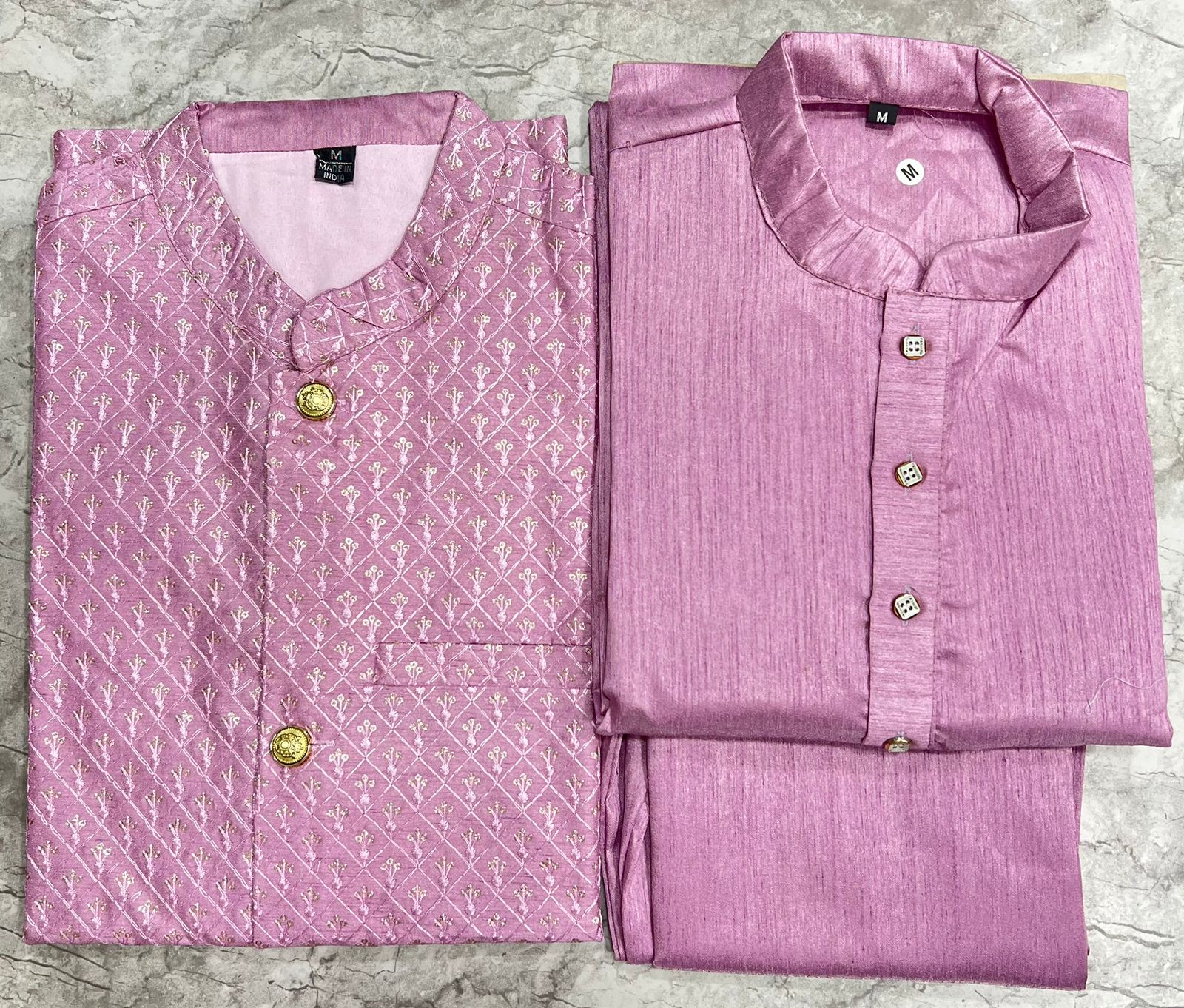 Heavy Banglori Silk Kurta Pajama With Embroidery Sequins Work Koti Set