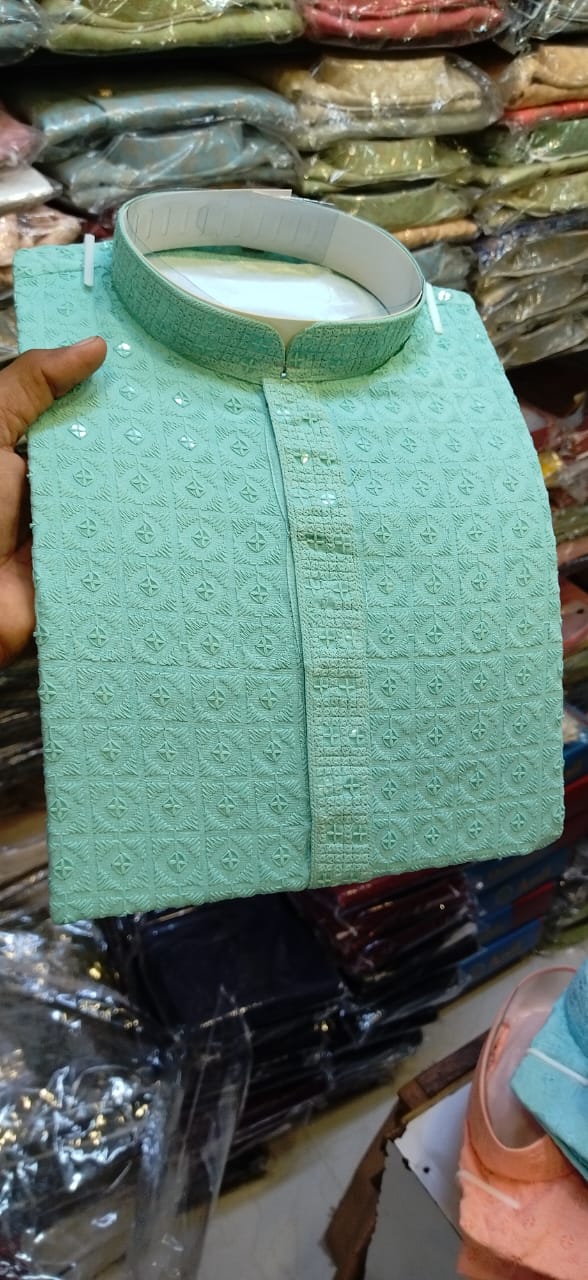 Rayon Viscose With Sequence Work Kurts Set