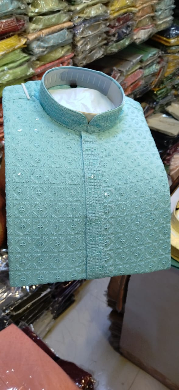 Rayon Viscose With Sequence Work Kurts Set