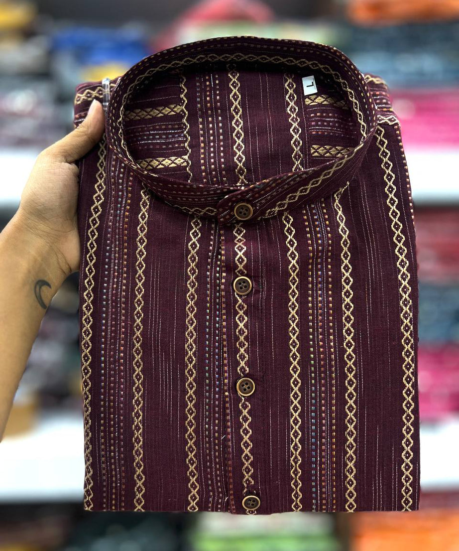 Khadhi Pure Soft Cotton Short Kurta