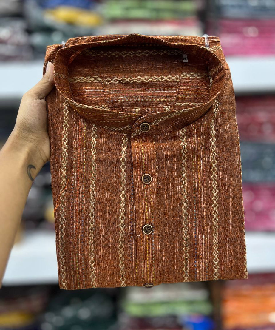 Khadhi Pure Soft Cotton Short Kurta