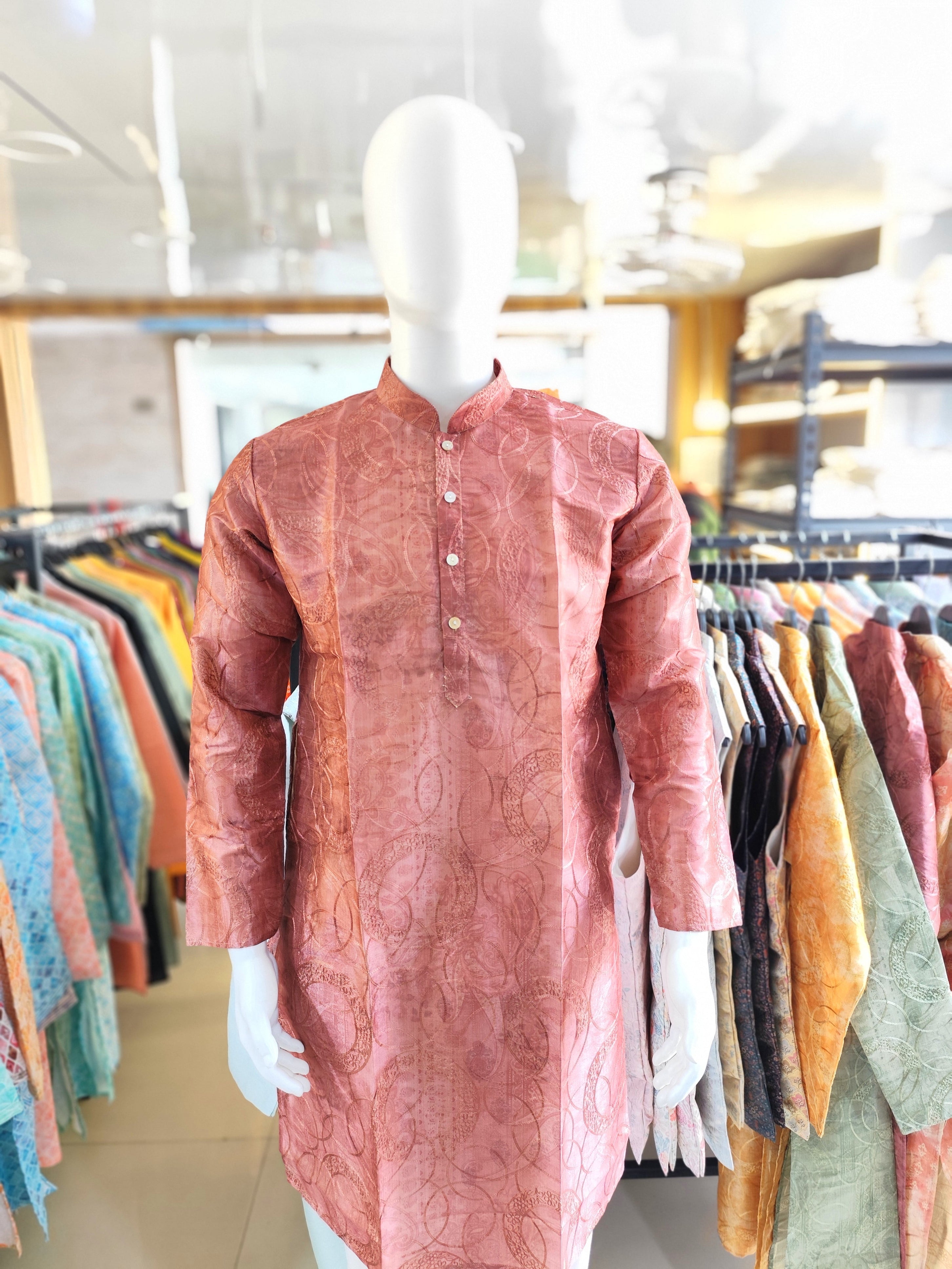 Men's Soft Pure Silk Digital Printed Traditional Wear Kurta Pajama Set
