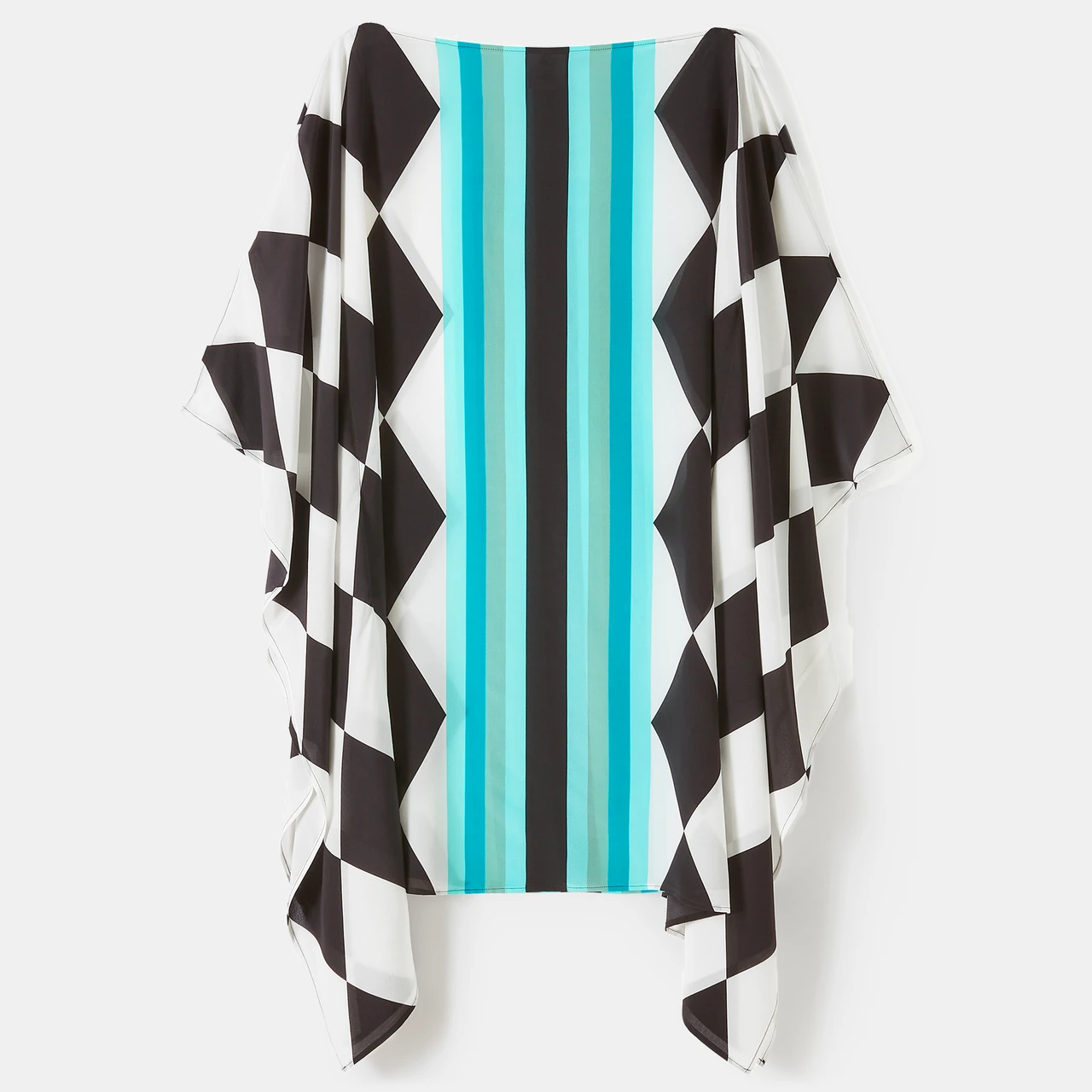 Soft Silk Crepe Kaftan - Luxurious Flowing Dress for Women's