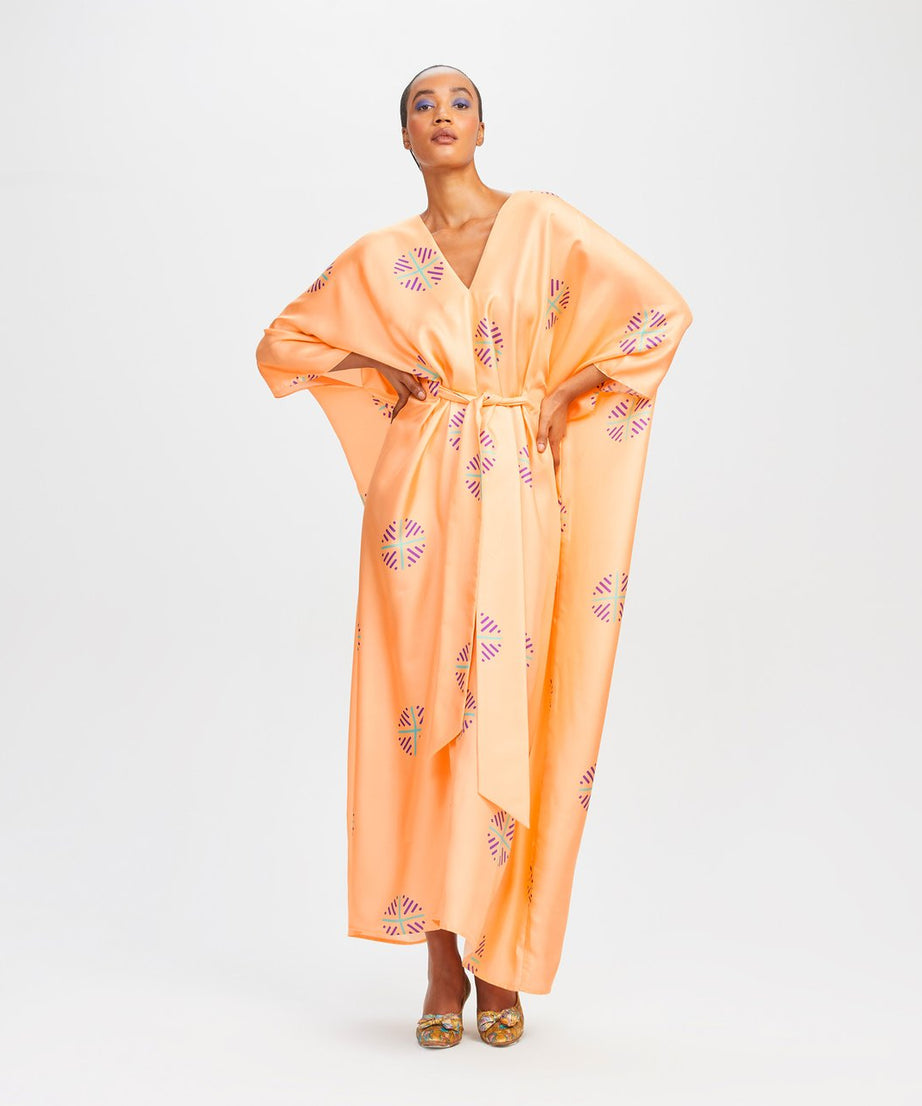 Soft Satin Silk Kaftan, Women's Caftan Dresses