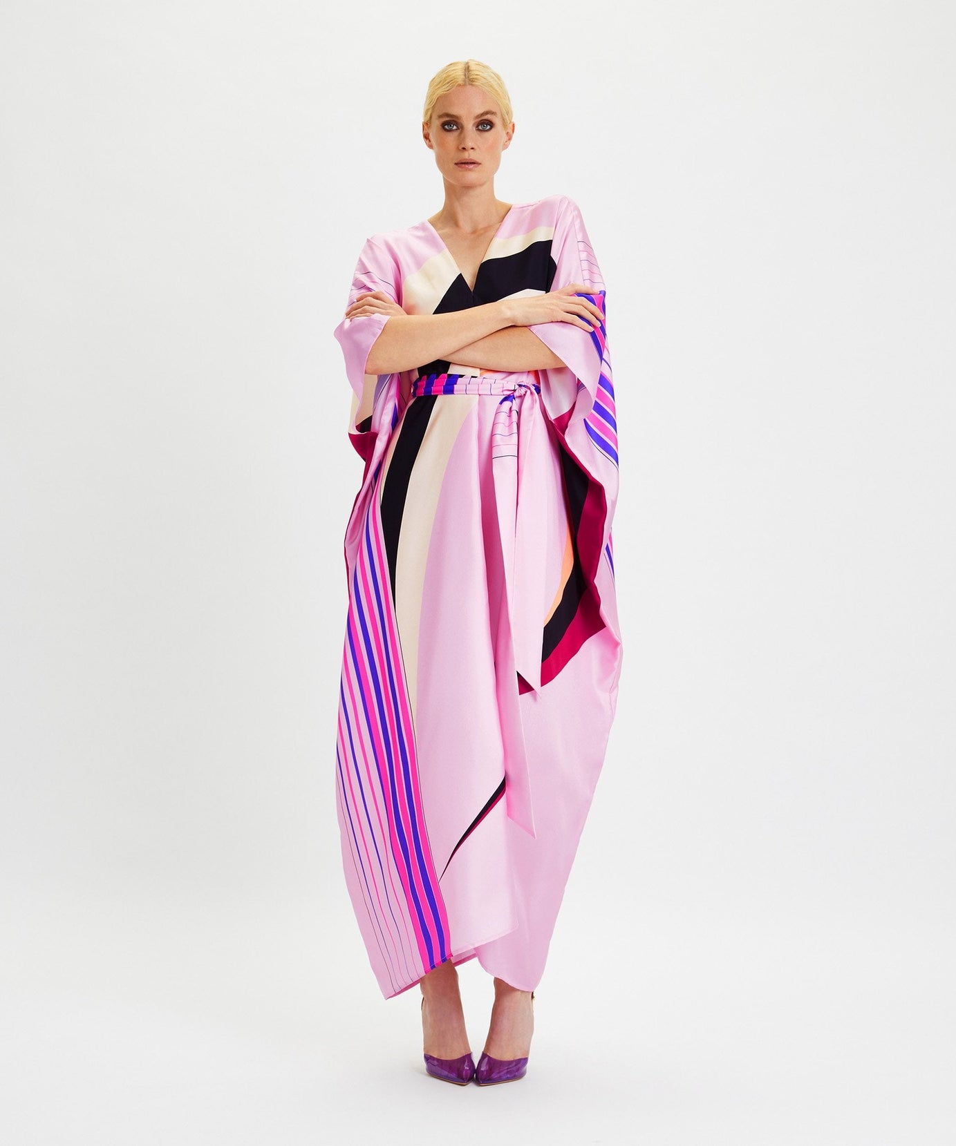 Elegant Soft Satin Silk Kaftan - Perfect for Evening Wear Caftan For Women's