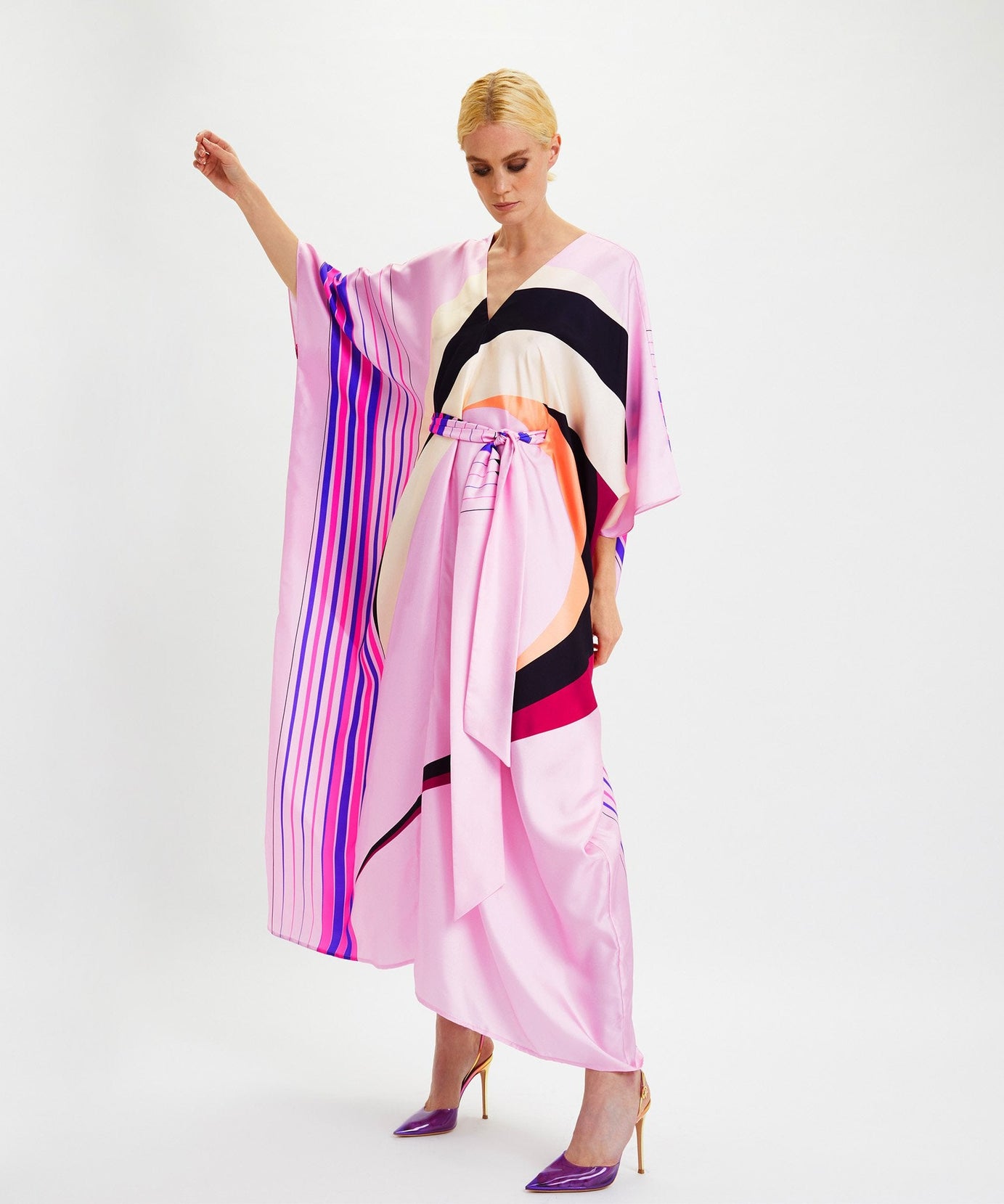 Elegant Soft Satin Silk Kaftan - Perfect for Evening Wear Caftan For Women's