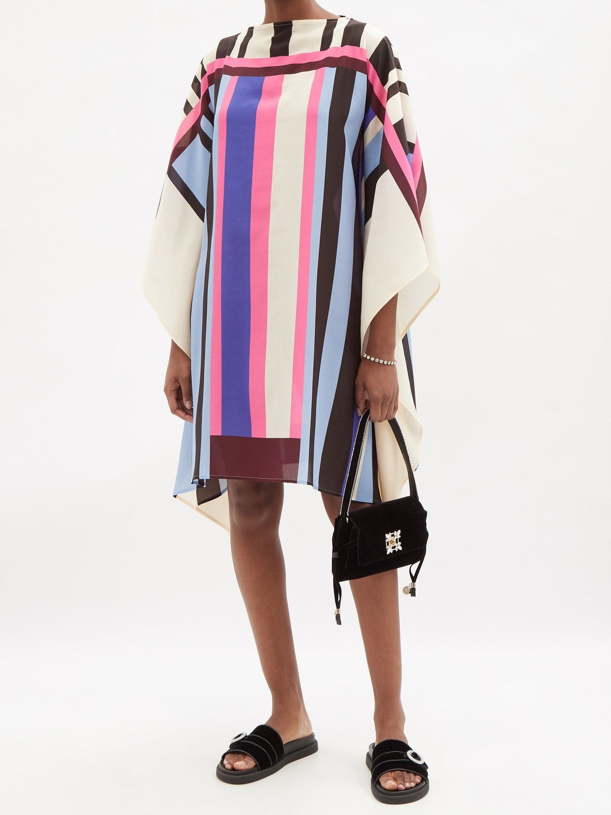 Chelsea Georgette Women's Printed Short Kaftan, Beach Wear Caftan