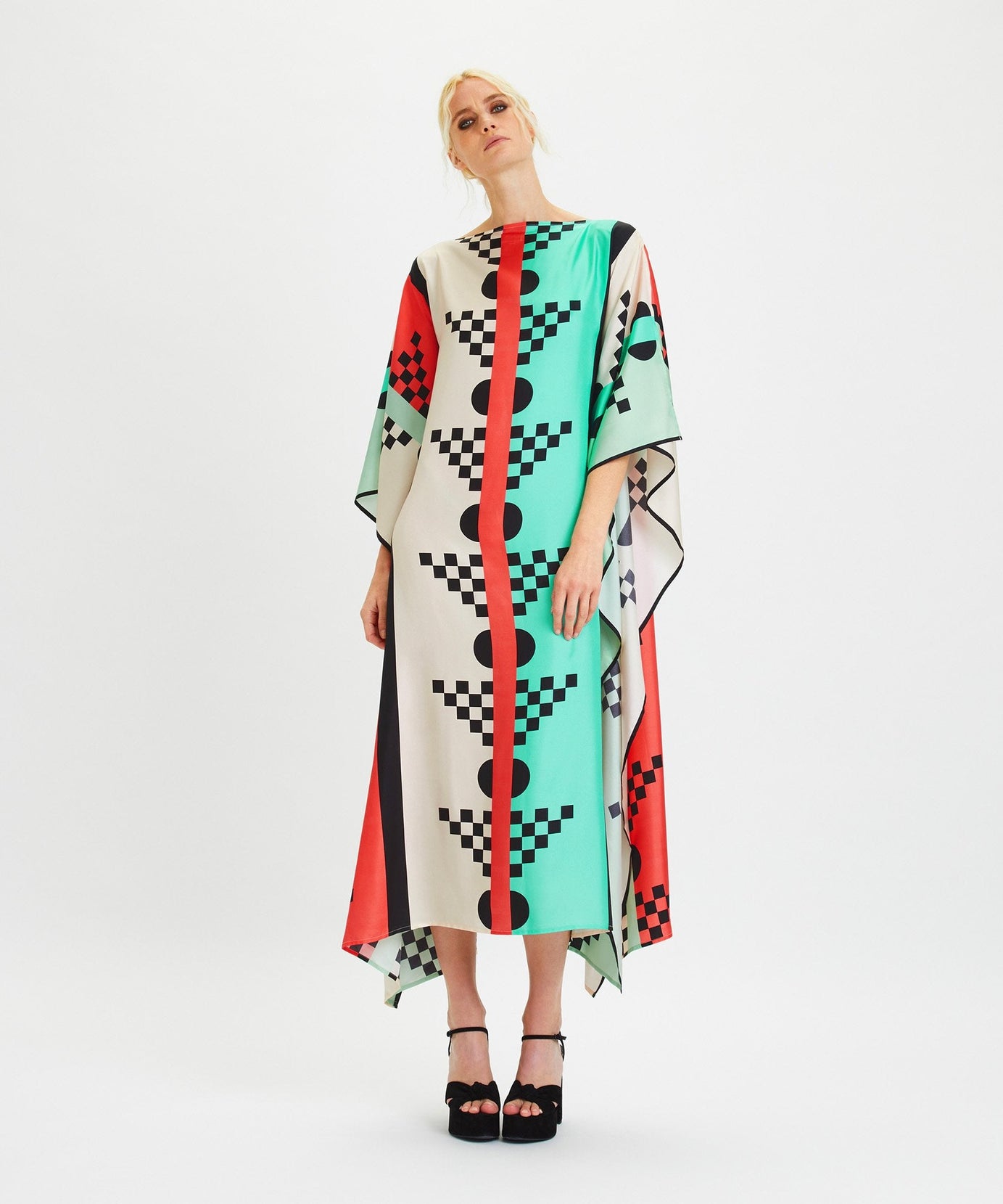 Long Soft Satin Silk Kaftan – Lightweight and Comfortable Caftan For Women's