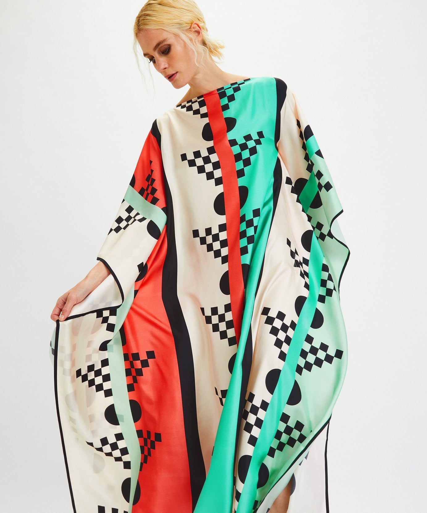 Long Soft Satin Silk Kaftan – Lightweight and Comfortable Caftan For Women's