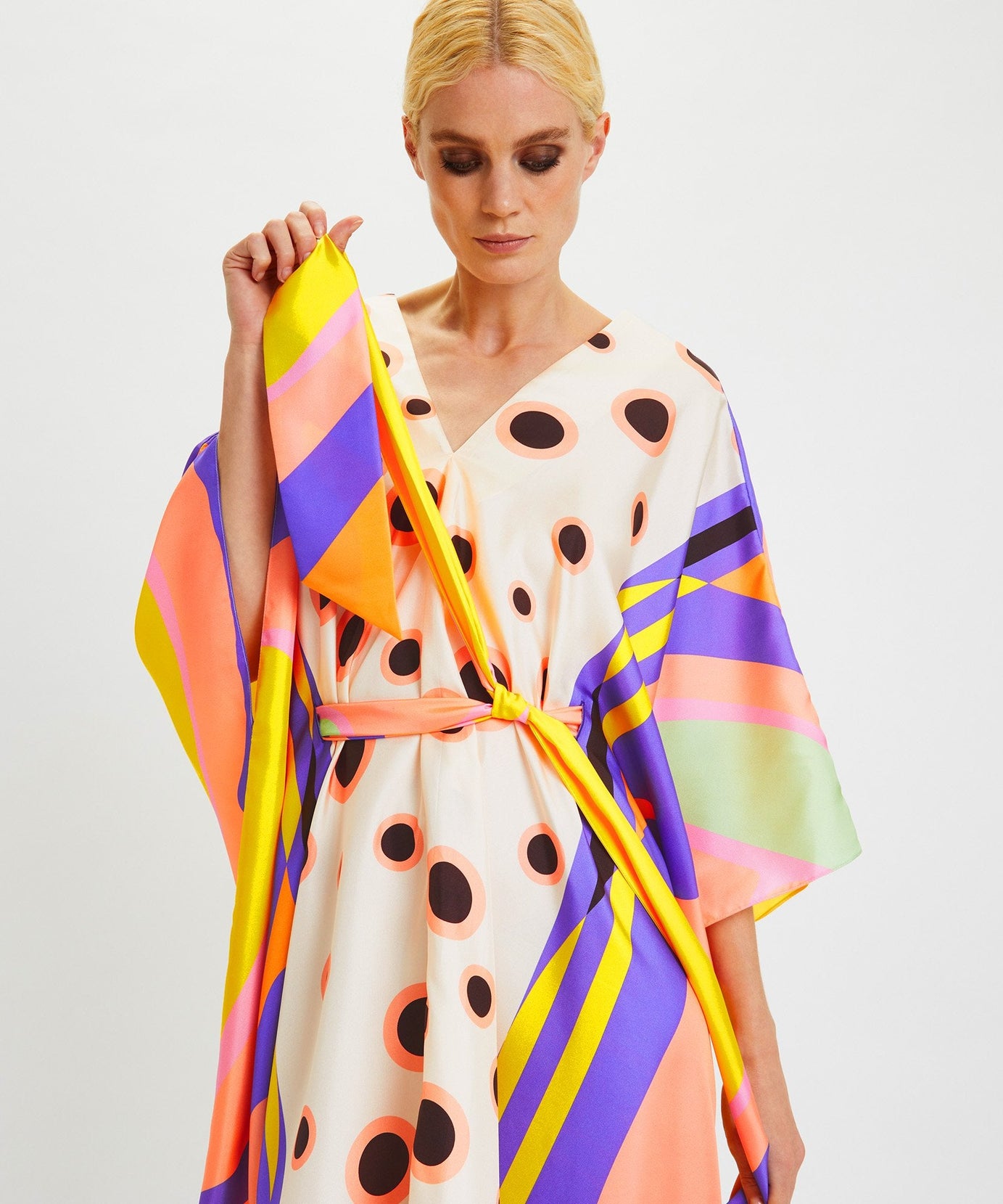 Stylish Soft Satin Silk Kaftan, Casual Wear Kaftan For Women's