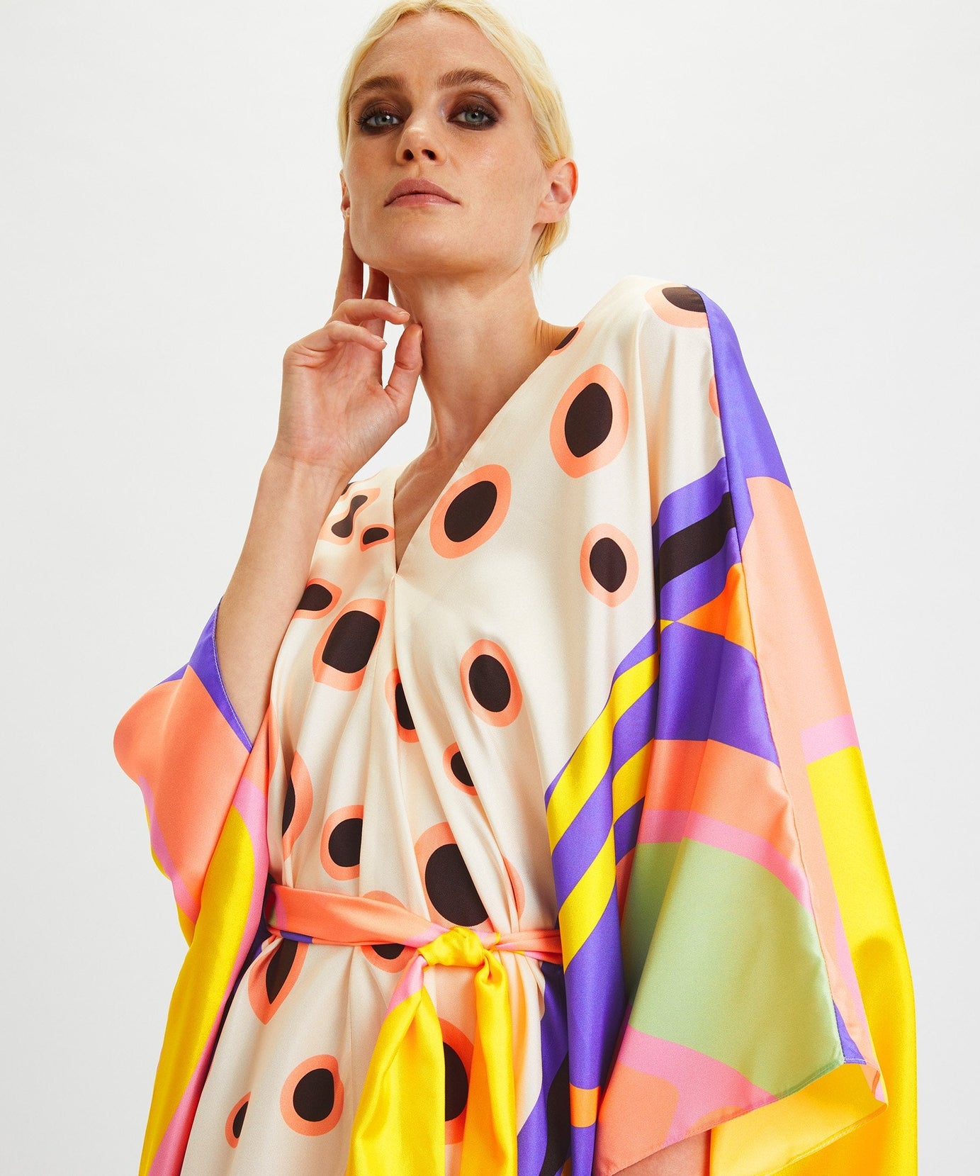 Stylish Soft Satin Silk Kaftan, Casual Wear Kaftan For Women's