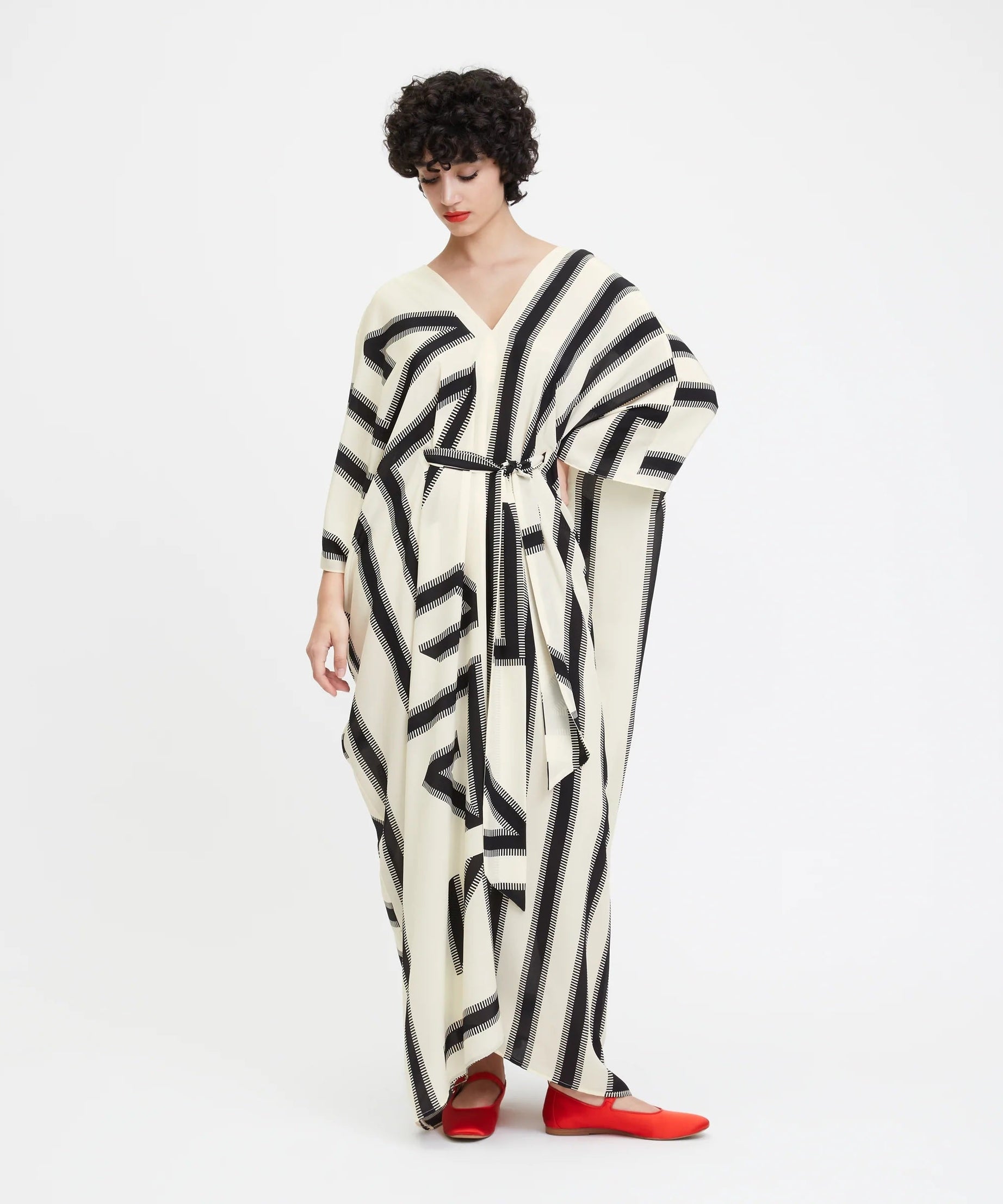 French Moss Cotton Kaftan - Relaxed Fit Evening Wear Caftan For Women's