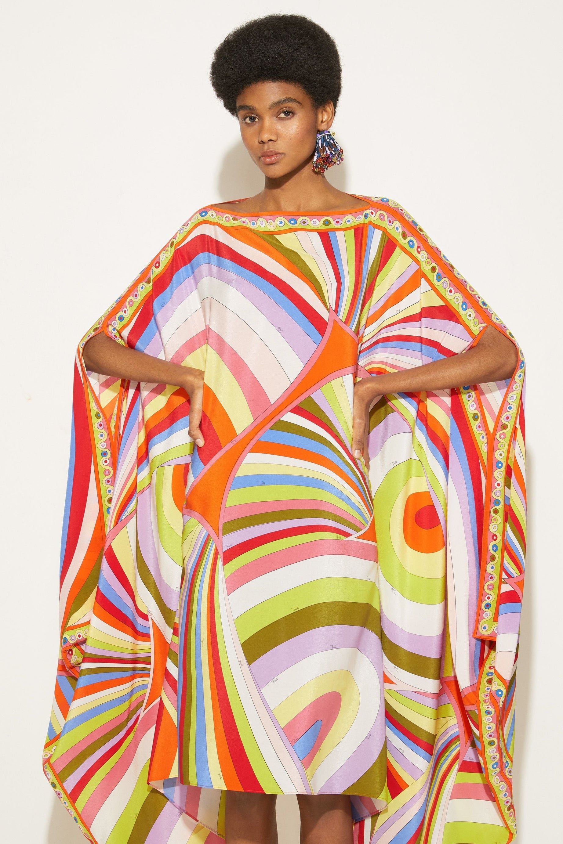 Printed Multi Color Caftan  For Women's Long Kaftan