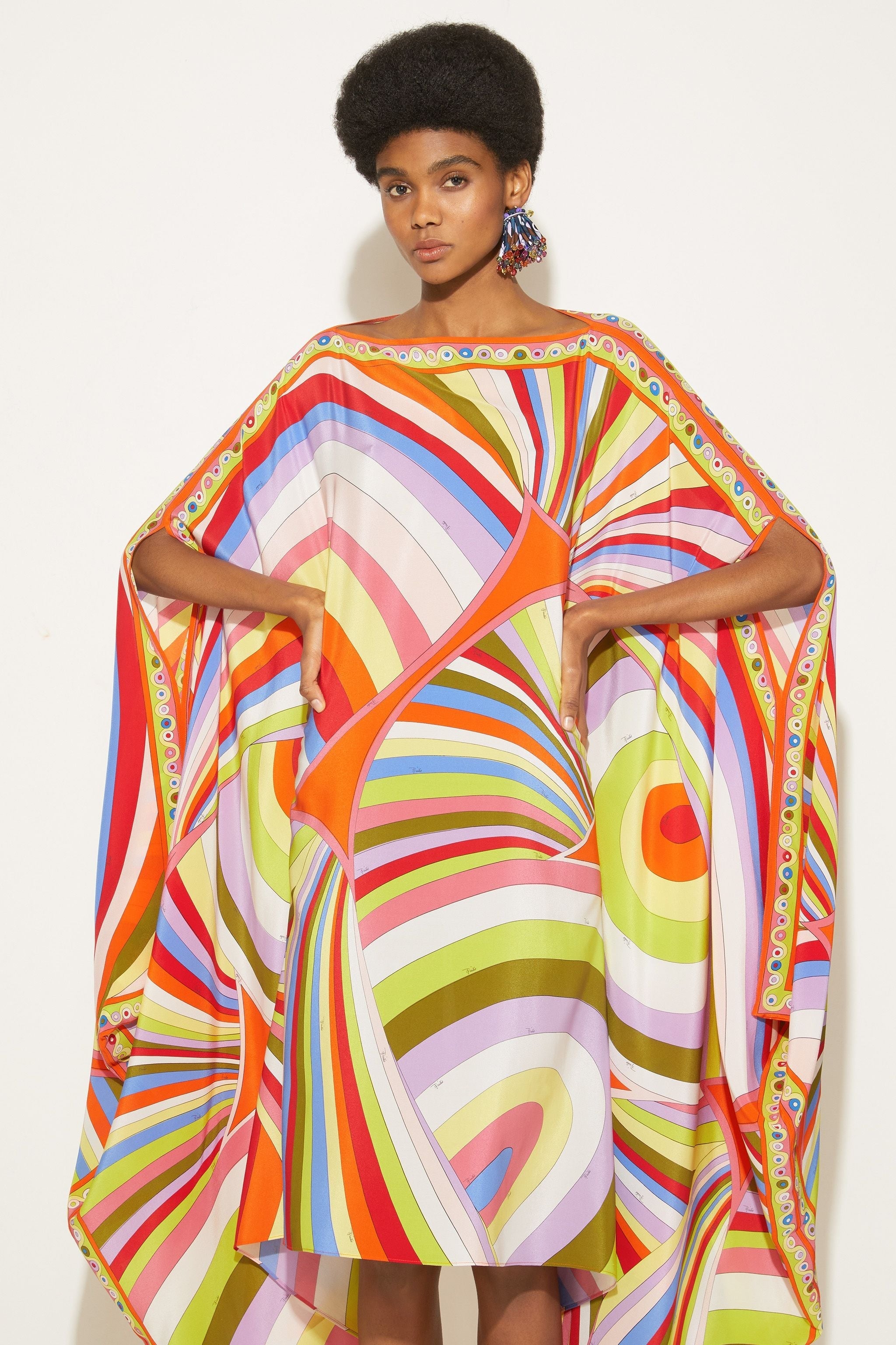 Printed Multi Color Caftan  For Women's Long Kaftan