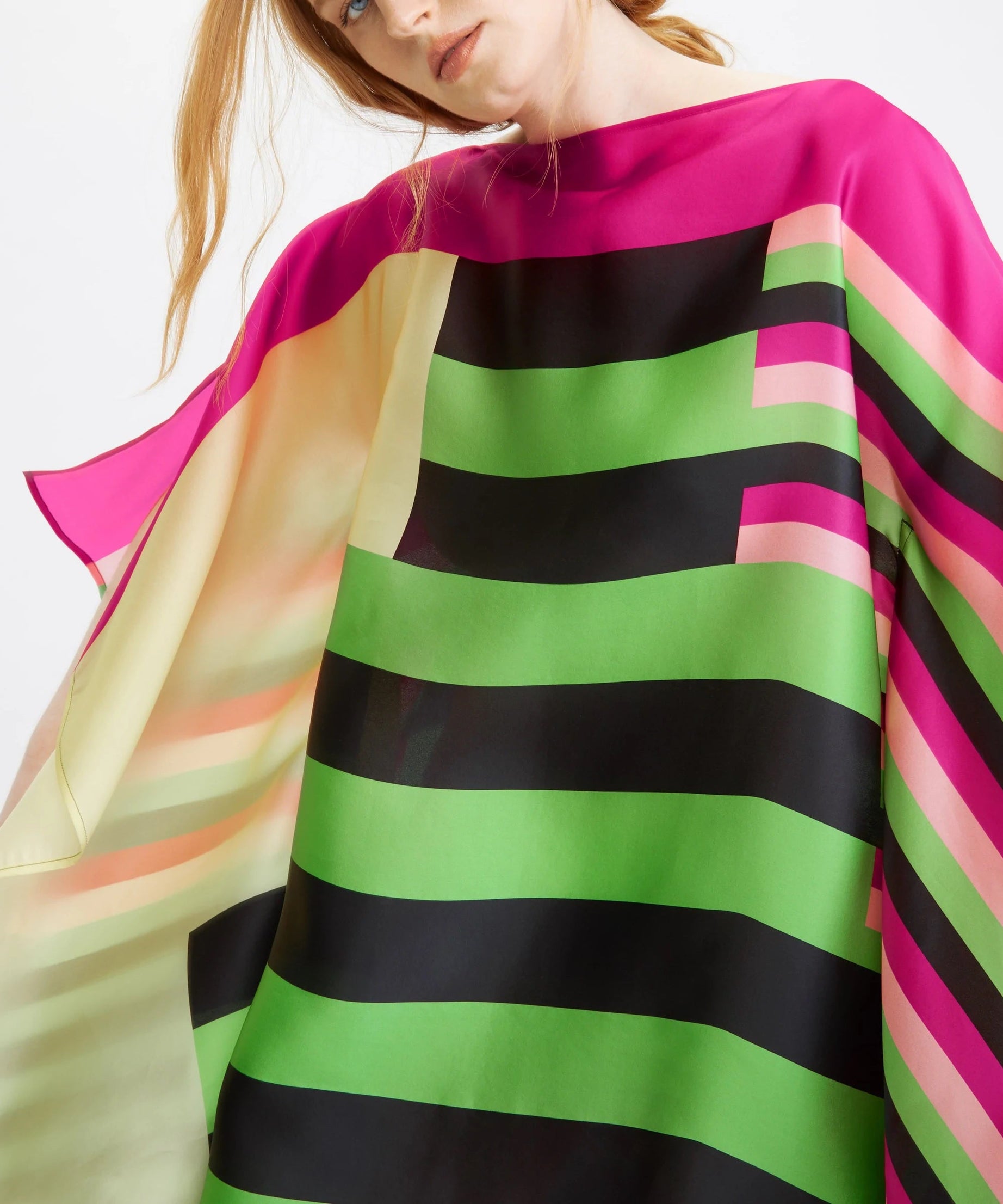 Premium Organza Silk Kaftan - Flowy, Lightweight, Caftan For Women's