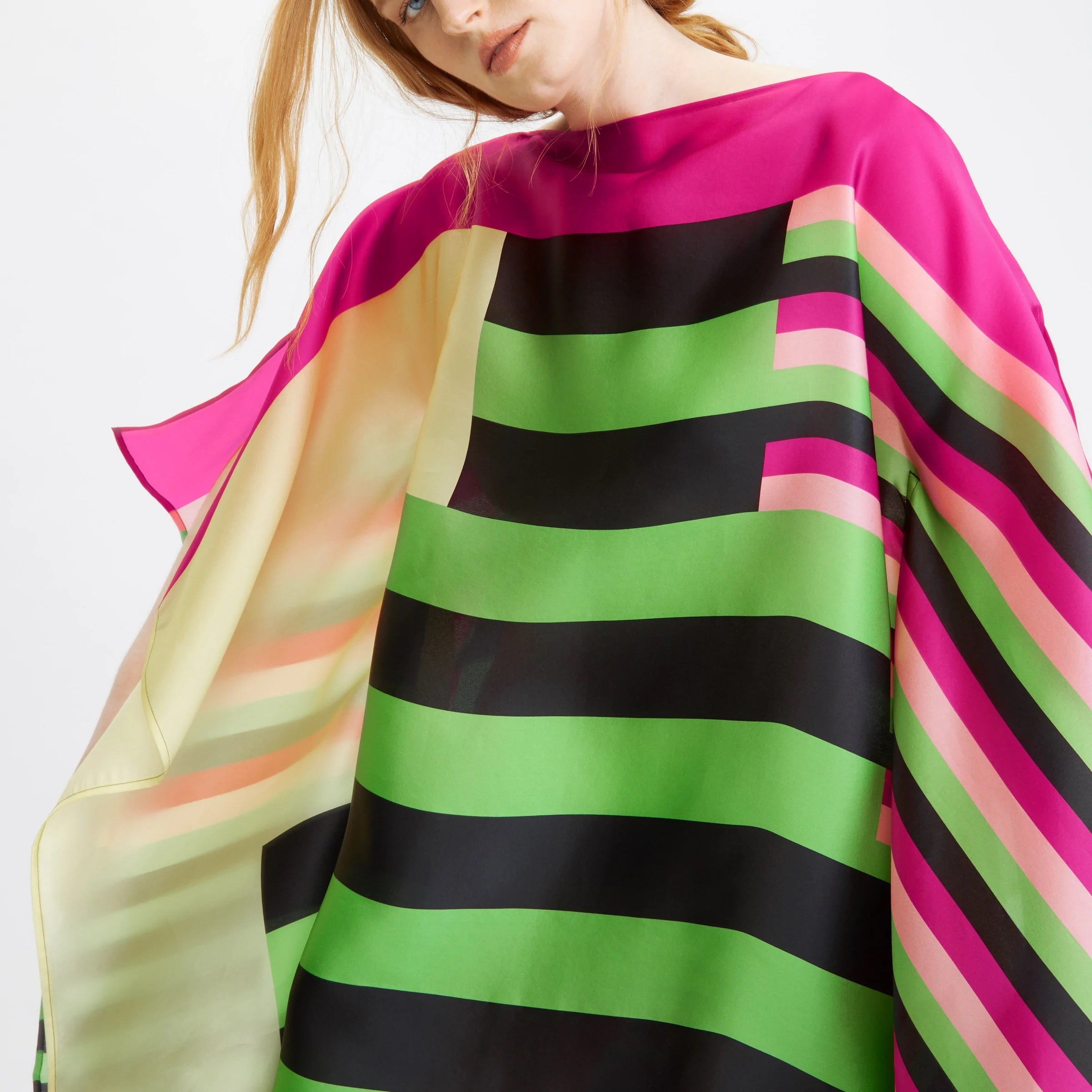 Premium Organza Silk Kaftan - Flowy, Lightweight, Caftan For Women's