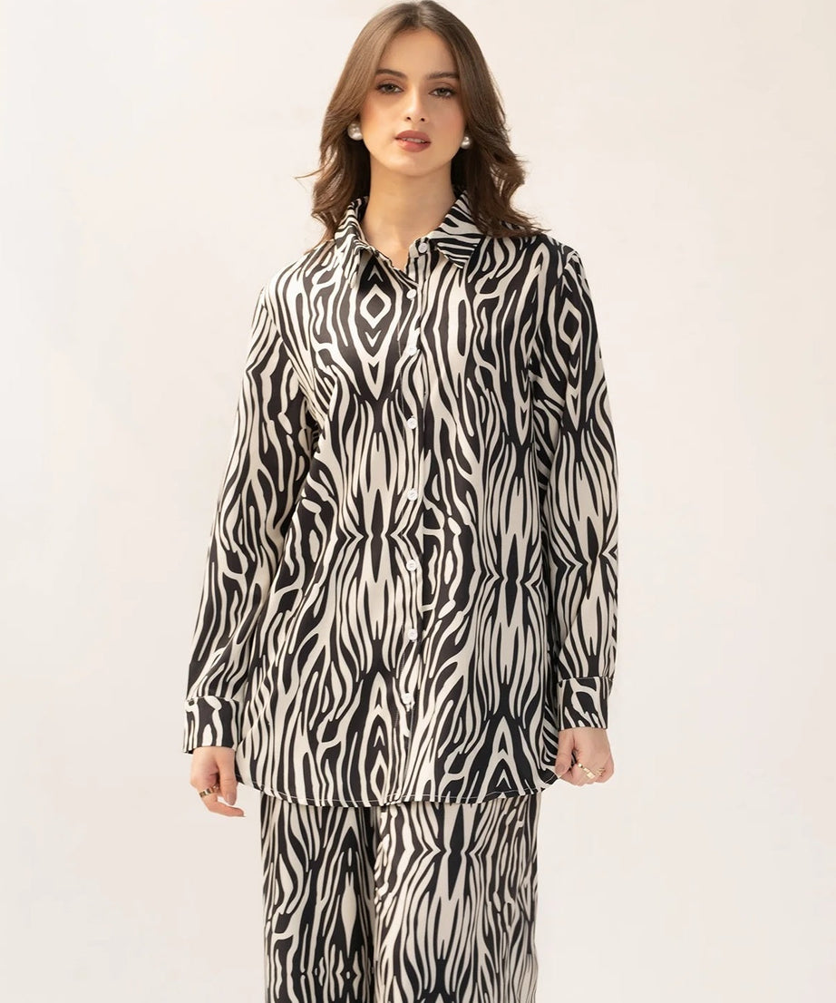 Casual Printed Korean BSY Co-ord Set For Women's