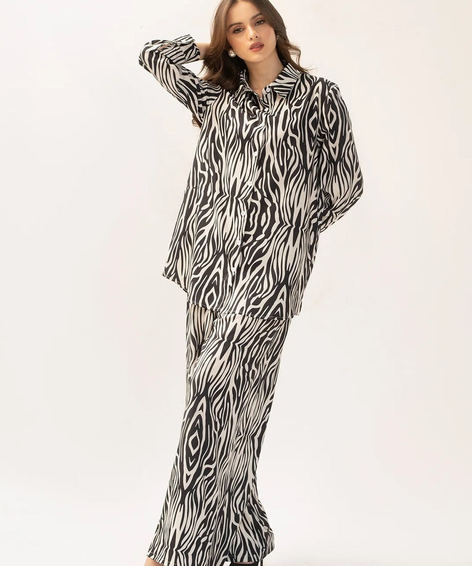 Casual Printed Korean BSY Co-ord Set For Women's