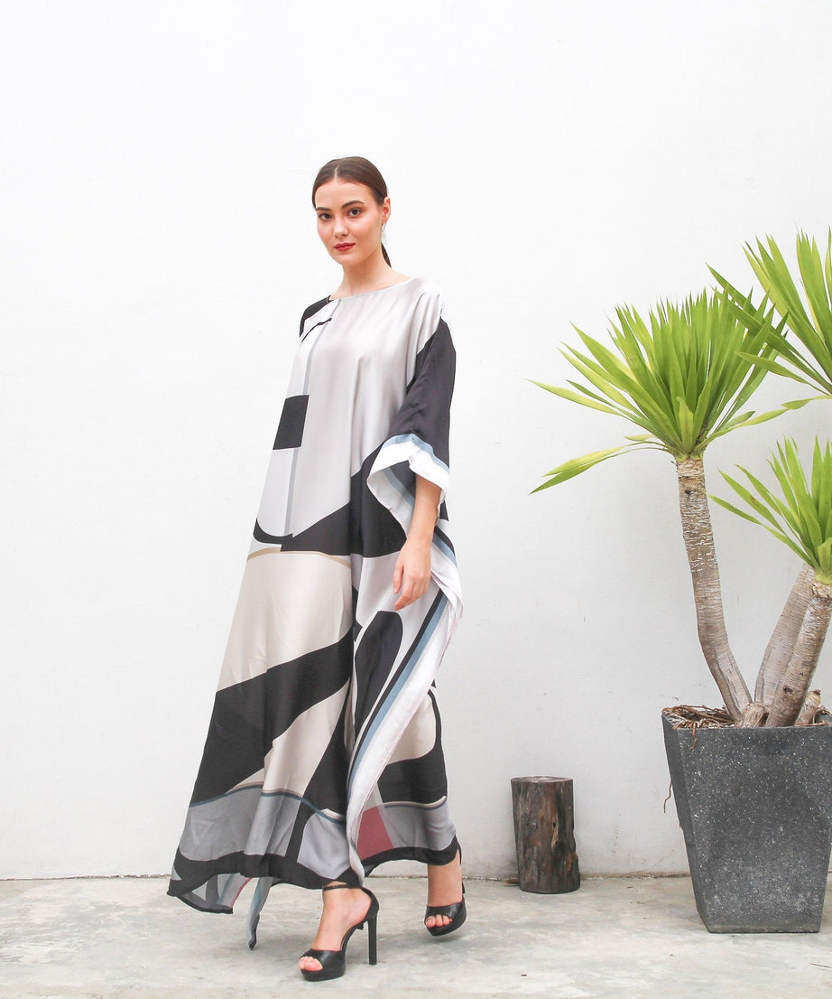 Women's Satin Silk Kaftan - Lightweight and Comfortable Caftan For Women's