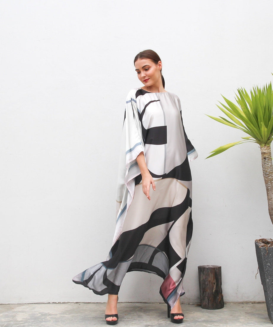 Women's Satin Silk Kaftan - Lightweight and Comfortable Caftan For Women's