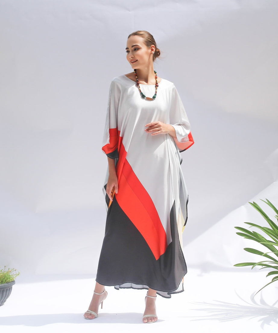 Maxi Silk Kaftan Dress Womens Luxury Beachwear  Kaftan For Women