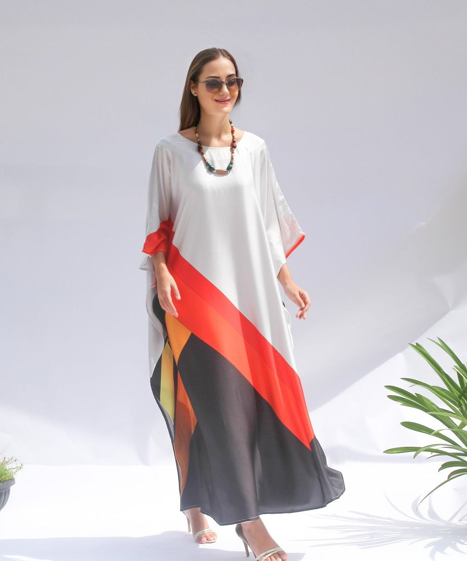 Elegant Satin Silk Kaftan, Perfect for Evening & Resort Wear Caftan For Women's