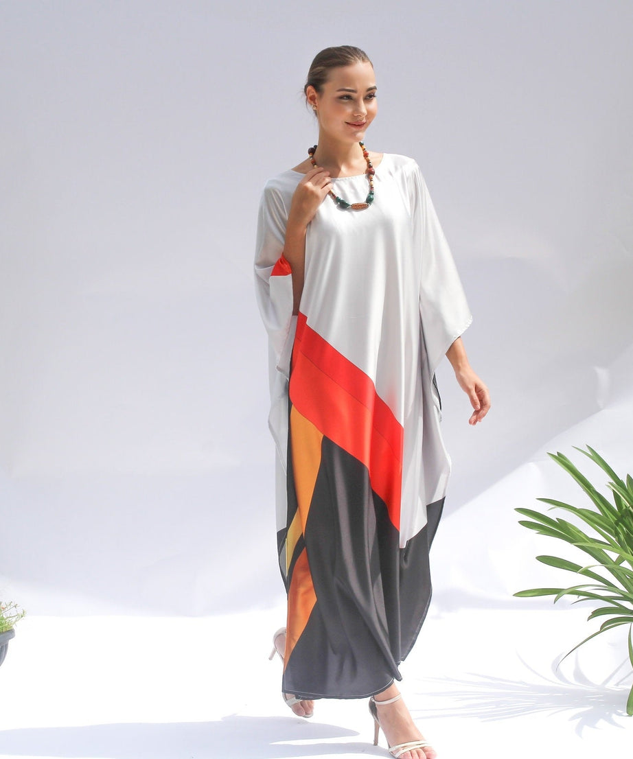 Elegant Satin Silk Kaftan, Perfect for Evening & Resort Wear Caftan For Women's