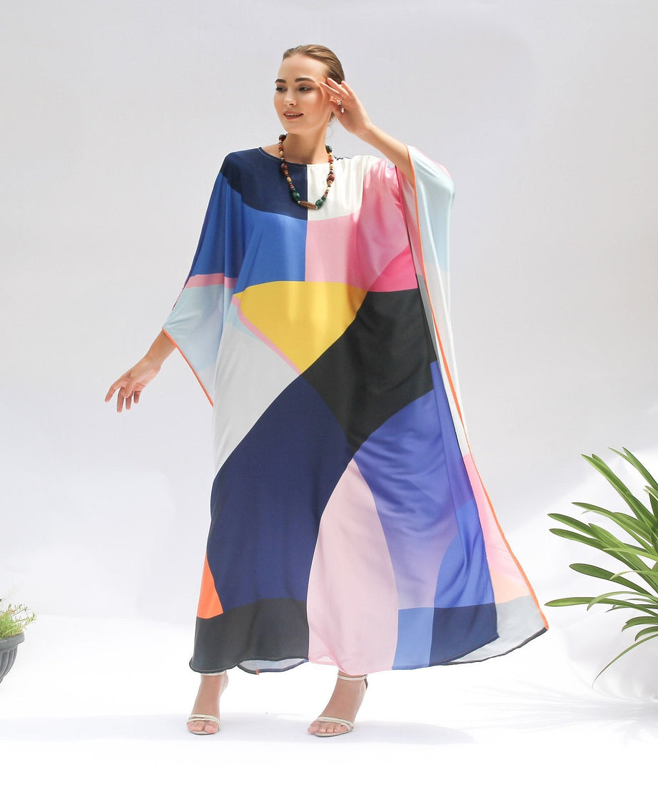 Lightweight Satin Silk Kaftan – Perfect for Summer Events Women's Caftan