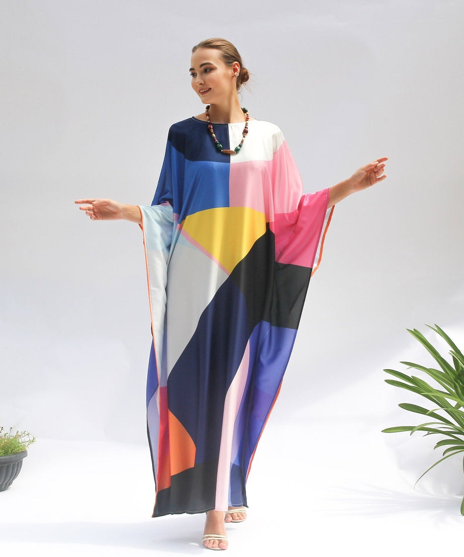 Lightweight Satin Silk Kaftan – Perfect for Summer Events Women's Caftan