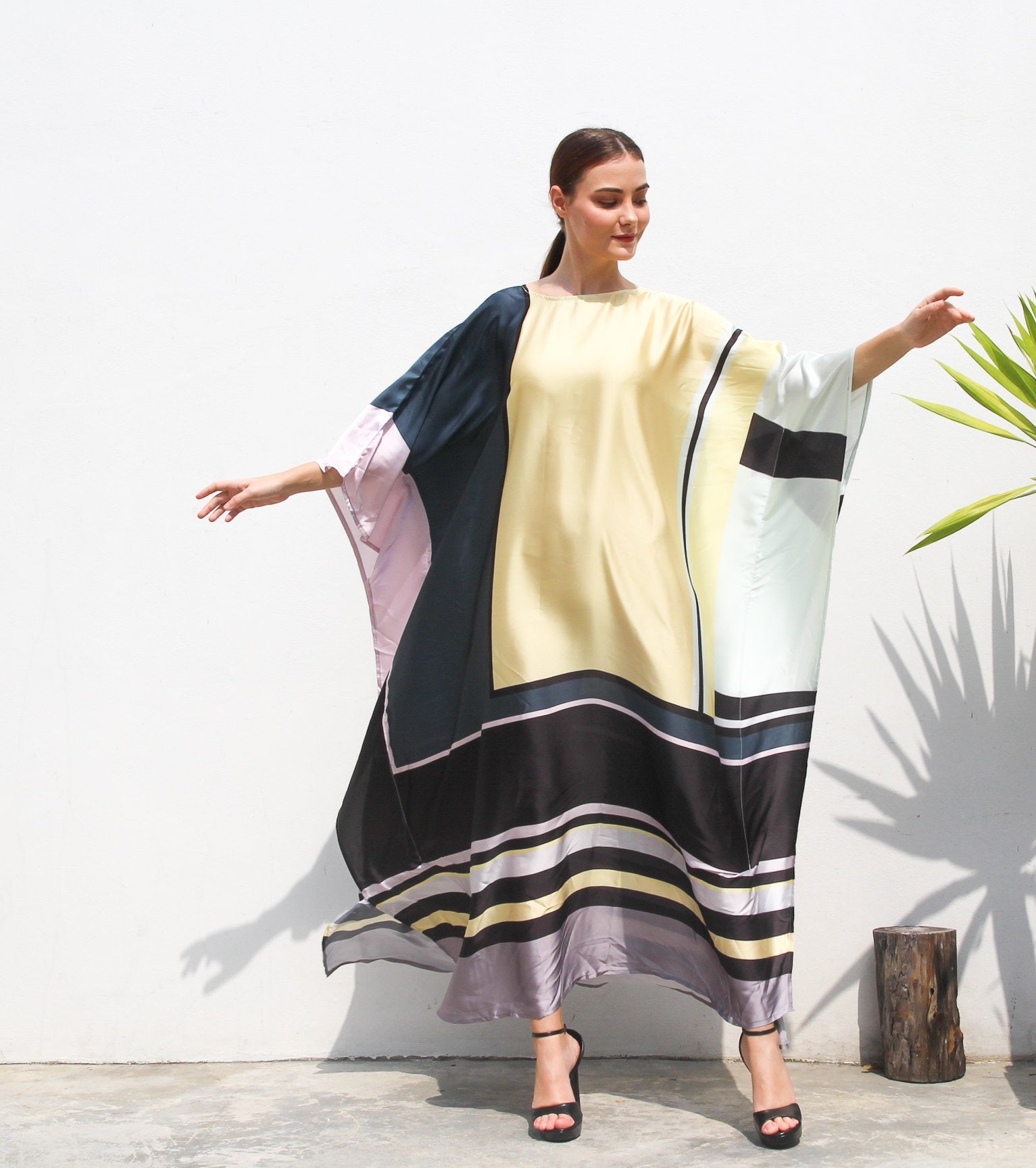 Luxurious Satin Silk Kaftan - Soft, Elegant, and Comfortable Caftan For Women's