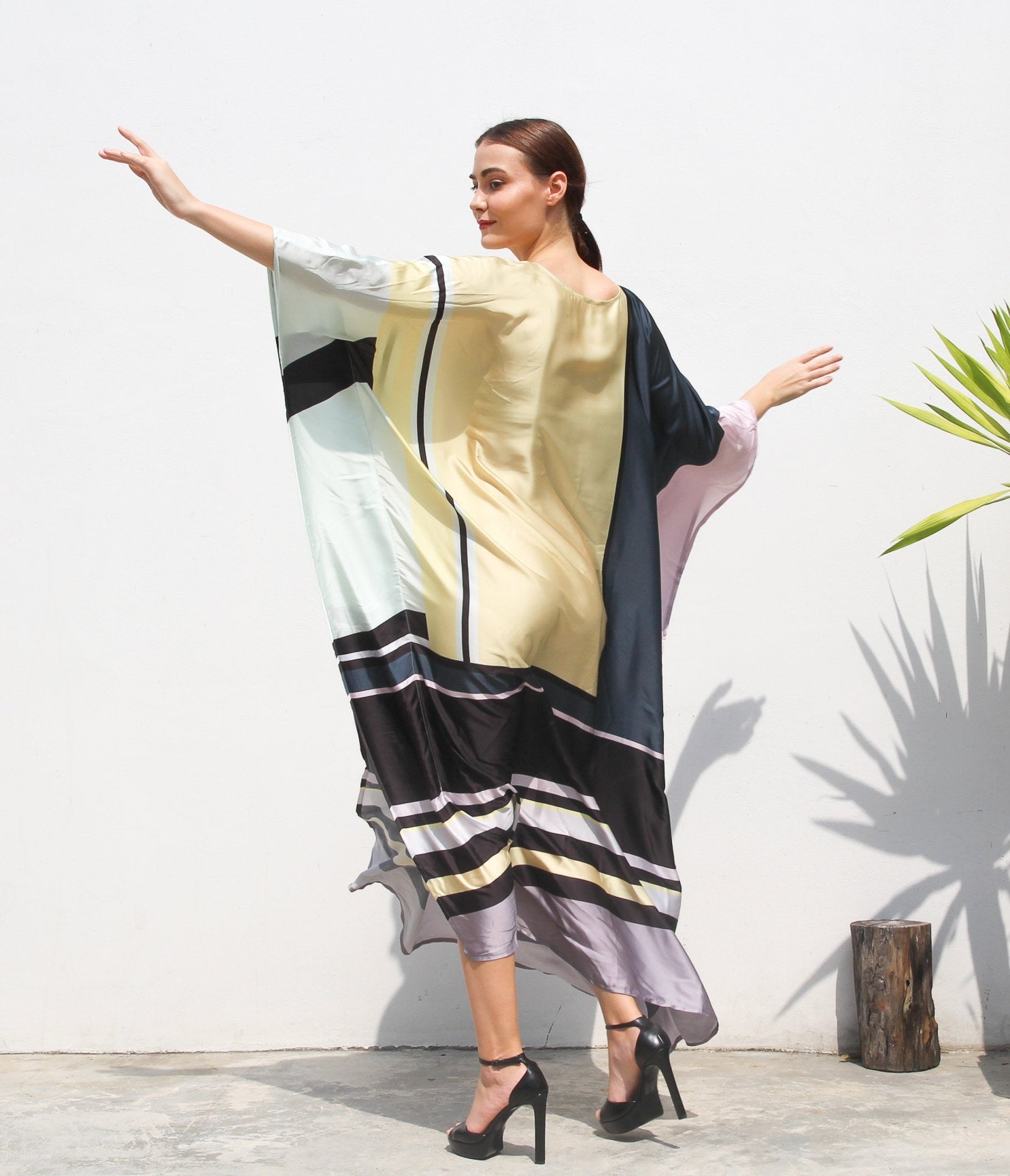 Luxurious Satin Silk Kaftan - Soft, Elegant, and Comfortable Caftan For Women's