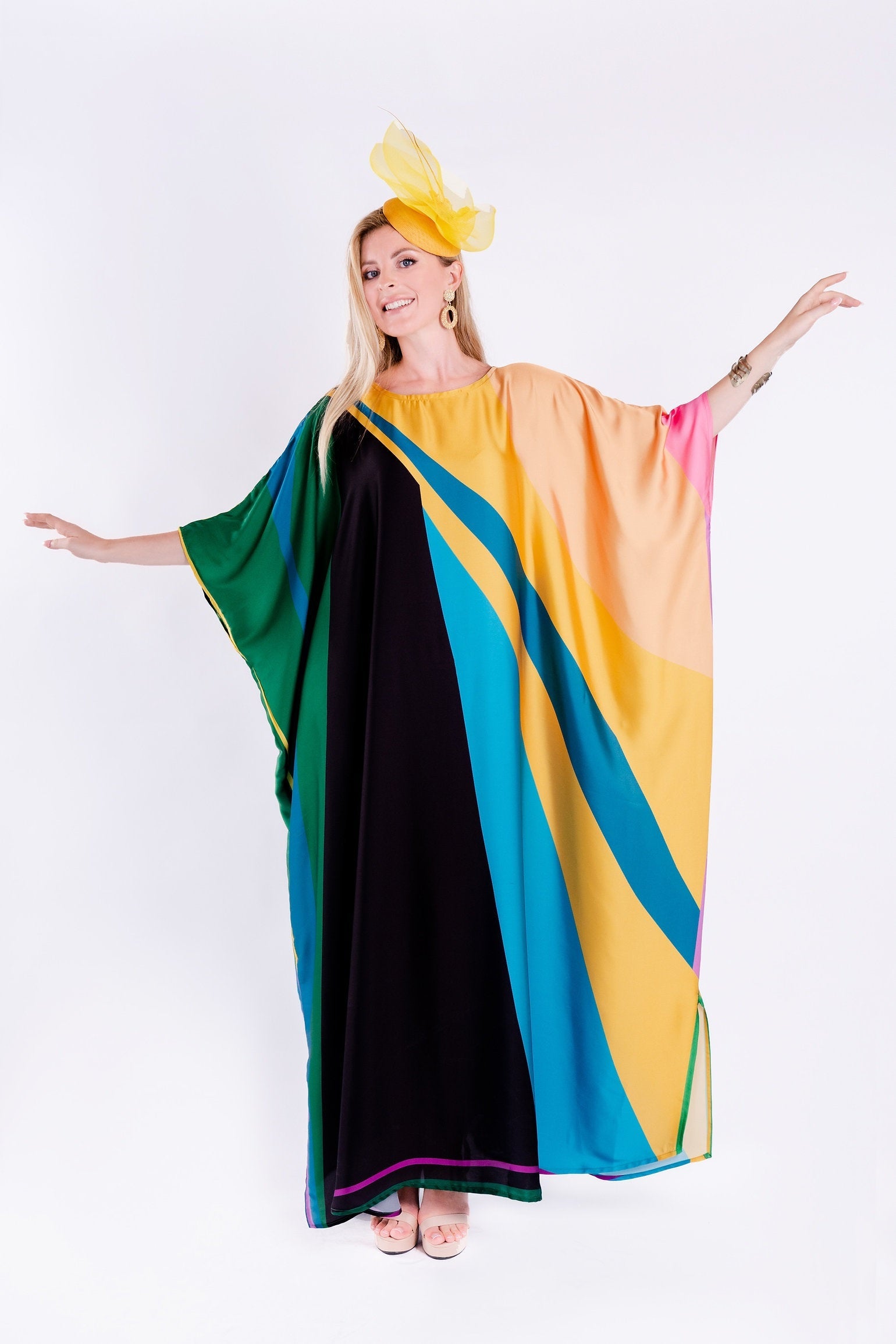 Satin Silk Kaftan, Casual Wear Stylish Women's Caftan